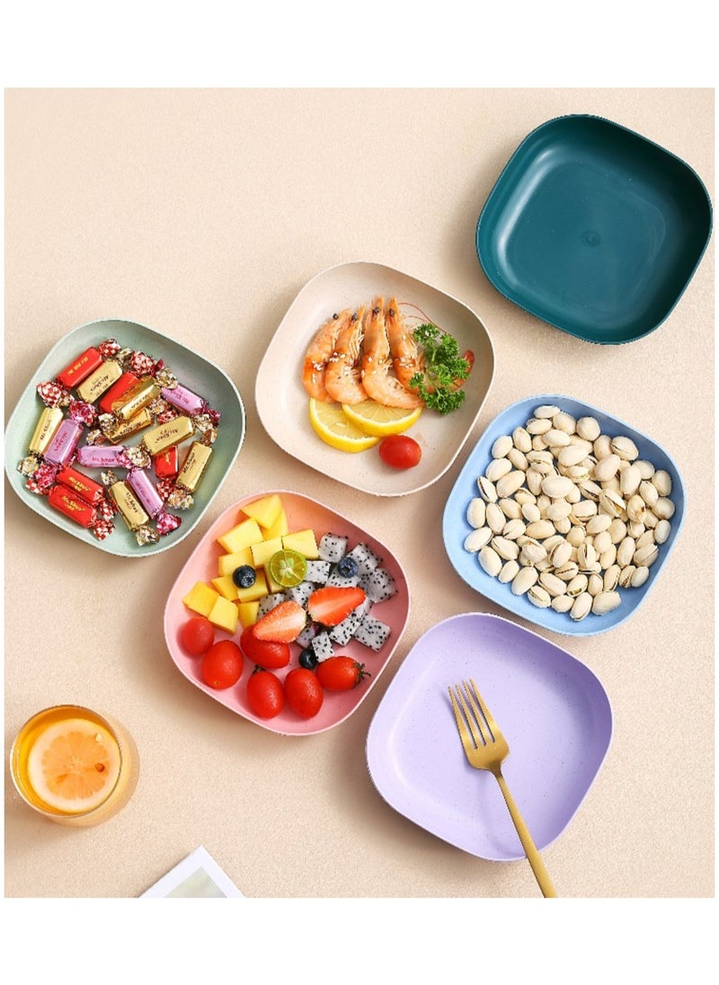 Generic 10pcs Plastic Dish, Reusable Fruit Dish, Washable Dessert Plate, Multifunctional Snack Plate With Attached Base, Bone Spitting Dish, Creative Candy Plate, Fruit Plate  - Image 3
