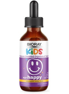 BIORAY Kids Ndf Happy, Peach - 2 Fl Oz - Removes Unwanted Organisms That Can Trigger Irritability, Anxiety Relief - 1-2 Month Supply  - Image 1