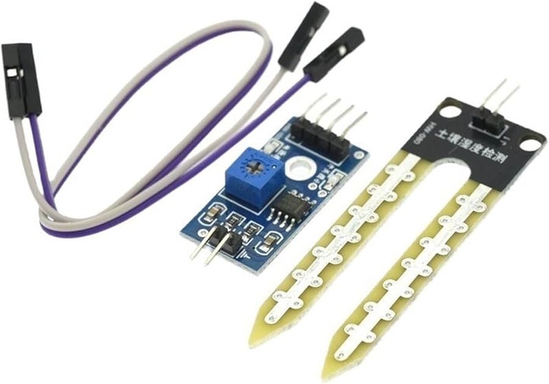 وحدة استشعار رطوبة التربة LM393 لوحة كشف مقياس الرطوبة الأخضر لروبوت DIY السيارة الذكية - Image 1
