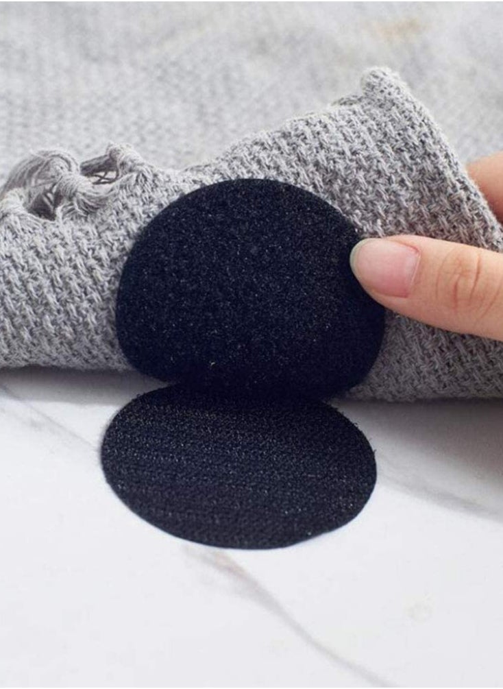 KASTWAVE - Self Adhesive Dots Tapes Sticky Back Coins Dots with Hook and Loop Velcro Round Pads 20mm Diameter Strong Waterproof Round Dot Dots with Adhesive for Home Office School 150 Pairs Black - Image 1