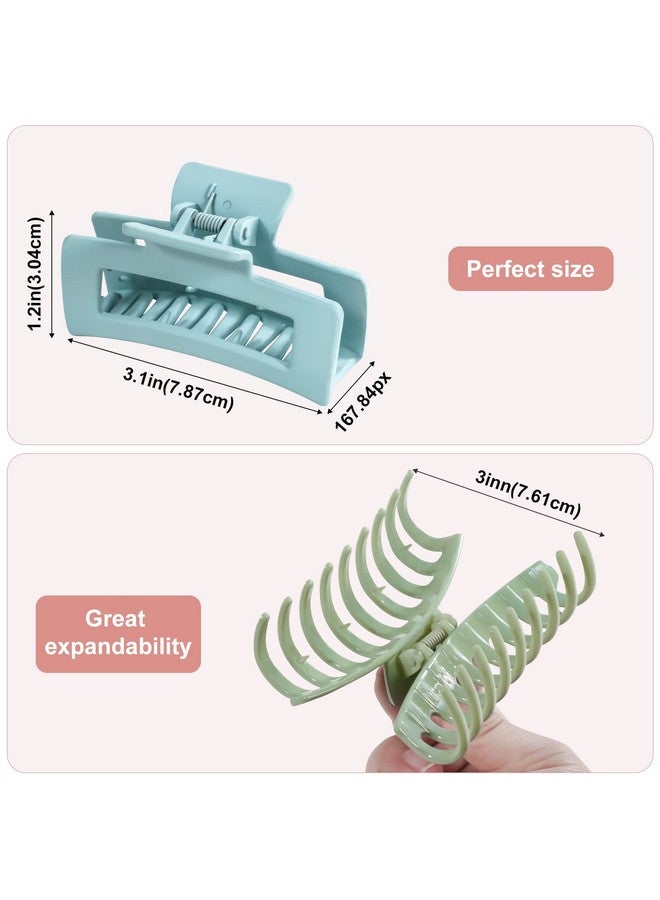 Lolalet Lolalet 8 Colors Hair Clips Claw Clips Hair Claw Clips, 2 Styles Nonslip Medium Large Jaw Clip for Women Girls, 4 Square Matte and 4 Bright Acrylic Hair Clamps for Thick Thin Fine Long Hair -Style A  - Image 4