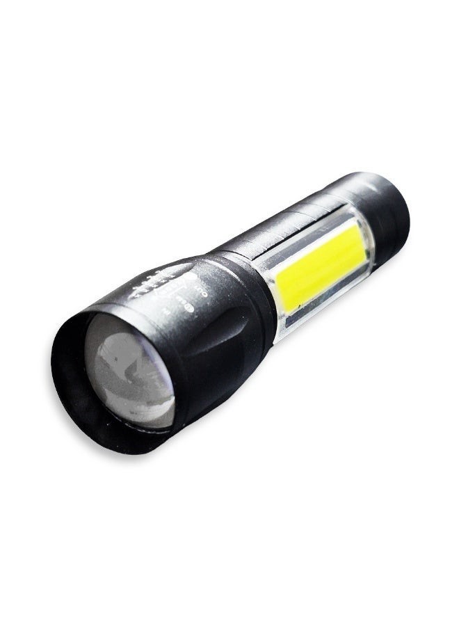 Mini Multifunctional Rechargeable LED Flashlight – Long Range Beam with battery and charge cable micro , LED bulb & side light , Durable Water & Shock Resistant Design, Long Lifespan for Outdoor & Home Use - Image 3