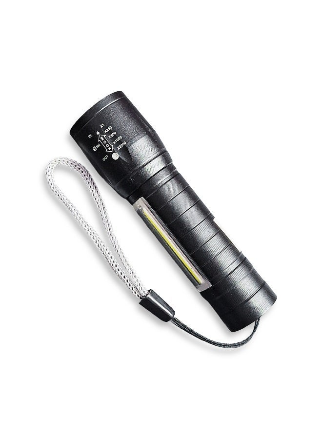 Mini Multifunctional Rechargeable LED Flashlight – Long Range Beam with battery and charge cable micro , LED bulb & side light , Durable Water & Shock Resistant Design, Long Lifespan for Outdoor & Home Use - Image 2