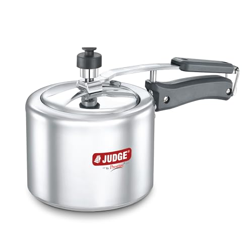 Judge By Prestige Deluxe 3 L Induction Bottom Pressure Cooker (Aluminium), 700 milliliters,Silver - Image 1