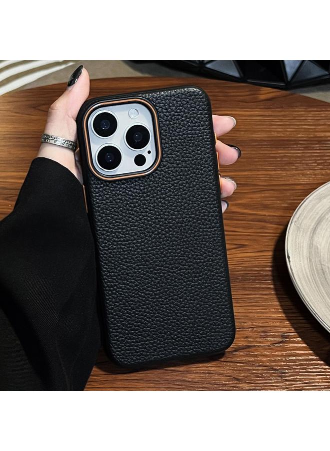 اس-توب جراب لهاتف iPhone 15 Pro Max مصنوع من مادة TPU الملمس الليتشي - Image 2