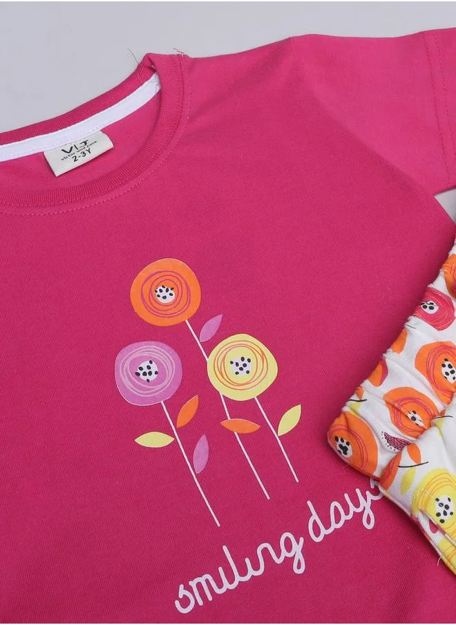 فكتور اند جين Graphic Print T-Shirt and All-Over Printed Shorts Set