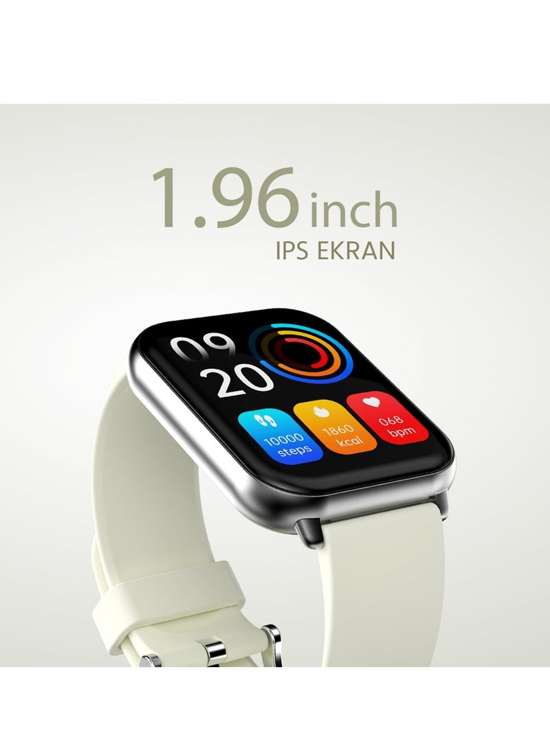 HiFuture - Zone 2 Bluetooth Calling Smart Watch, Silver White - Image 1