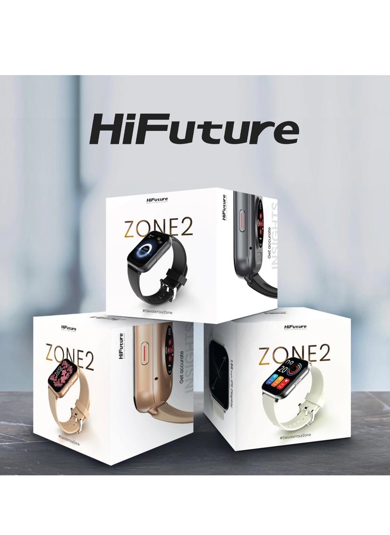 HiFuture - Zone 2 Bluetooth Calling Smart Watch, Silver White - Image 1