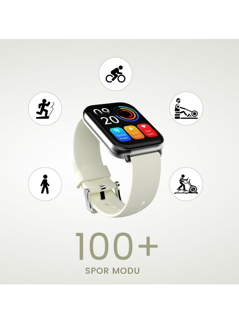 HiFuture - Zone 2 Bluetooth Calling Smart Watch, Silver White - Image 1