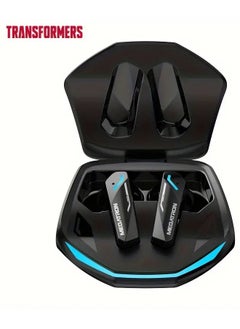 Transformers TF-T10 Wireless Bluetooth Earbuds Gaming Headphones Deep Bass Low Latency Game Headset with Built-in Microphone For Gaming Noise Canceling Headsets Black