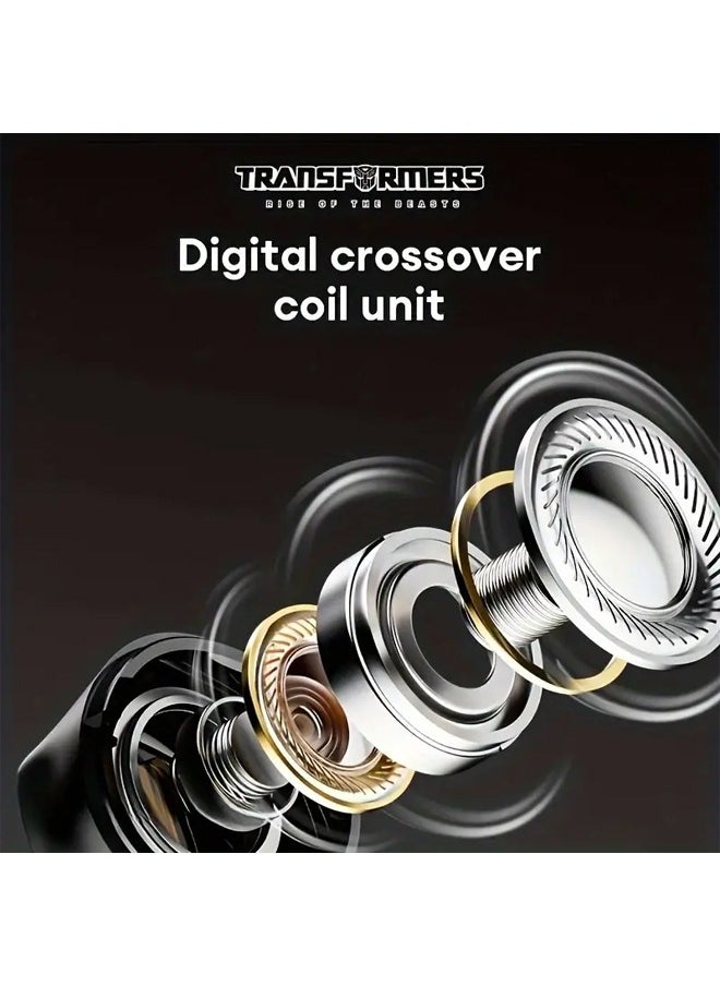 TRANSFORMERS - Transformers TF-T10 Wireless Bluetooth Earbuds Gaming Headphones Deep Bass Low Latency Game Headset with Built-in Microphone For Gaming Noise Canceling Headsets Black - Image 1