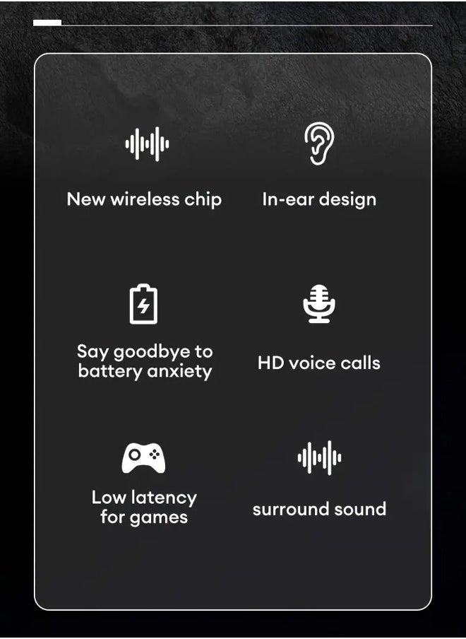 TRANSFORMERS - Transformers TF-T10 Wireless Bluetooth Earbuds Gaming Headphones Deep Bass Low Latency Game Headset with Built-in Microphone For Gaming Noise Canceling Headsets Black - Image 1
