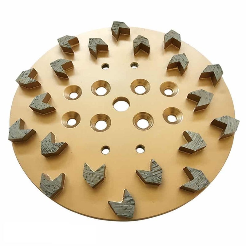 EDiamondTools 10" Concrete Diamond Grinding Disc Plate Edco, Blastrac, Husqvarna, 20 Arrow Segment, 25/30 Grit - Image 4