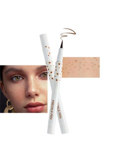 Rosarden Freckle Pen - Waterproof Long Lasting Quick Dry Faux Freckles Makeup Face Decoration - Create Natural Sunkissed Skin (Light Brown)  - Image 1