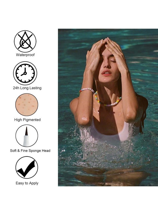 Rosarden قلم النمش - مقاوم للماء يدوم طويلاً يجف بسرعة لتزيين الوجه بالنمش الزائف - لإنشاء بشرة طبيعية مشمسة (بني فاتح) - Image 4