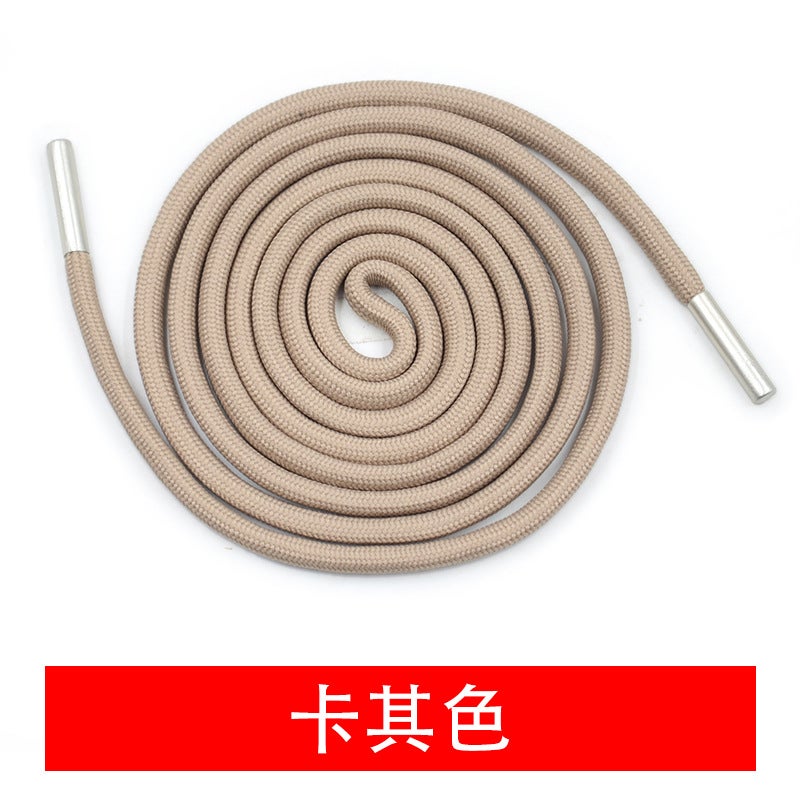 High-End Metal Tip Drawstrings for Hoodies and Pants Khaki