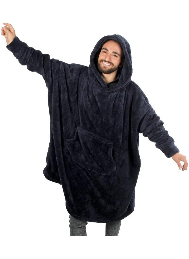 Oversized Wearable Blanket with Hood – Soft, Warm & Cozy
