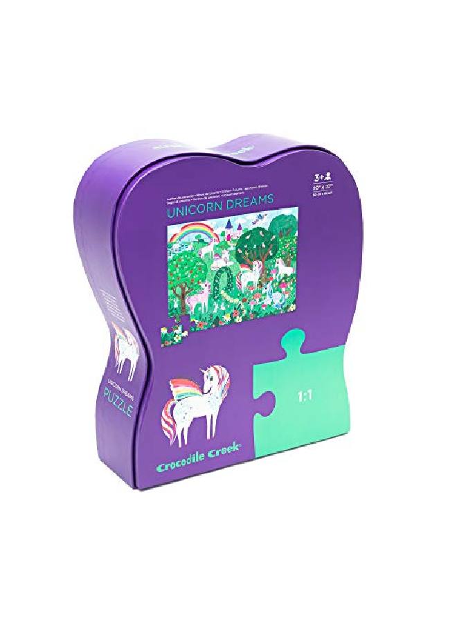 Crocodile Creek Unicorn Dreams 36 Piece Jigsaw Floor Puzzle With Heavyduty Box For Storage, Large 20" X 27" Completed Size, Designed For Kids Ages 3 Years And Up  - Image 3