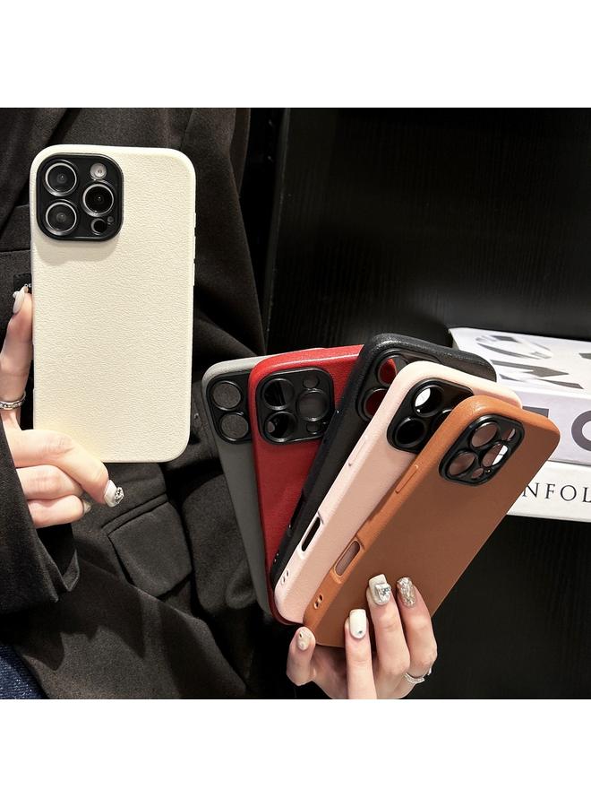 Zaboon Case For iPhone 12 Pro Max Litchi Texture TPU Black Lens Frame Phone Case - Image 4