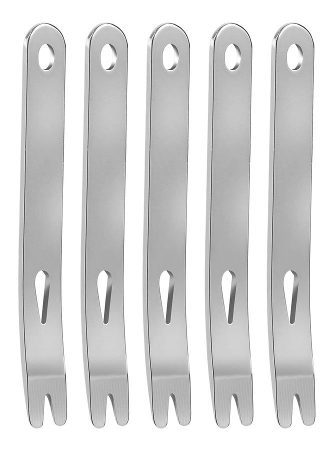 رونونز مجموعة من 5 قطع من RONRONS، مقابض جيب صغيرة من الفولاذ المقاوم للصدأ، مخل، أداة متعددة الاستخدامات EDC، فتاحة بقاء - Image 1