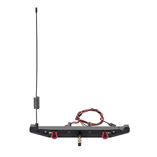 GoolRC جول آر سي سيارة التحكم عن بعد مصد خلفي معدني مع 2 ضوء LED هوائي خطاف ذيل لسيارة TRX-4 RC4WD Axial SCX10 - Image 1