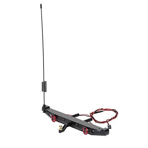 GoolRC جول آر سي سيارة التحكم عن بعد مصد خلفي معدني مع 2 ضوء LED هوائي خطاف ذيل لسيارة TRX-4 RC4WD Axial SCX10 - Image 4