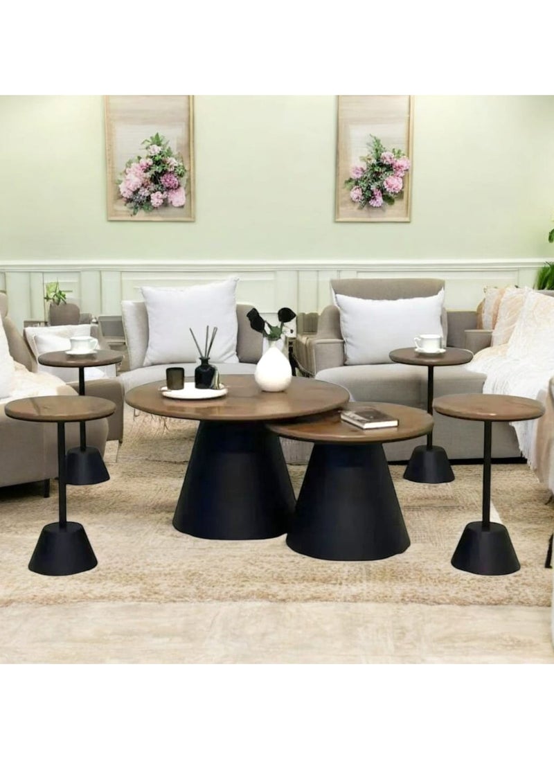 Other Manufacturer - 6-Pcs Round Shape Coffee Table Set - Image 1