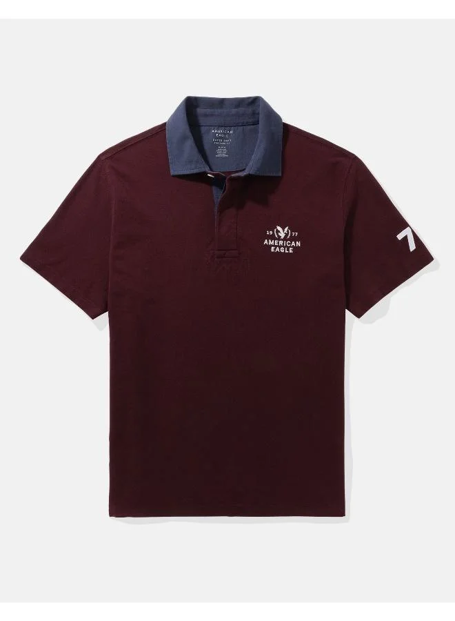 امريكان ايجل AE Flex Pique Rugby Polo Shirt