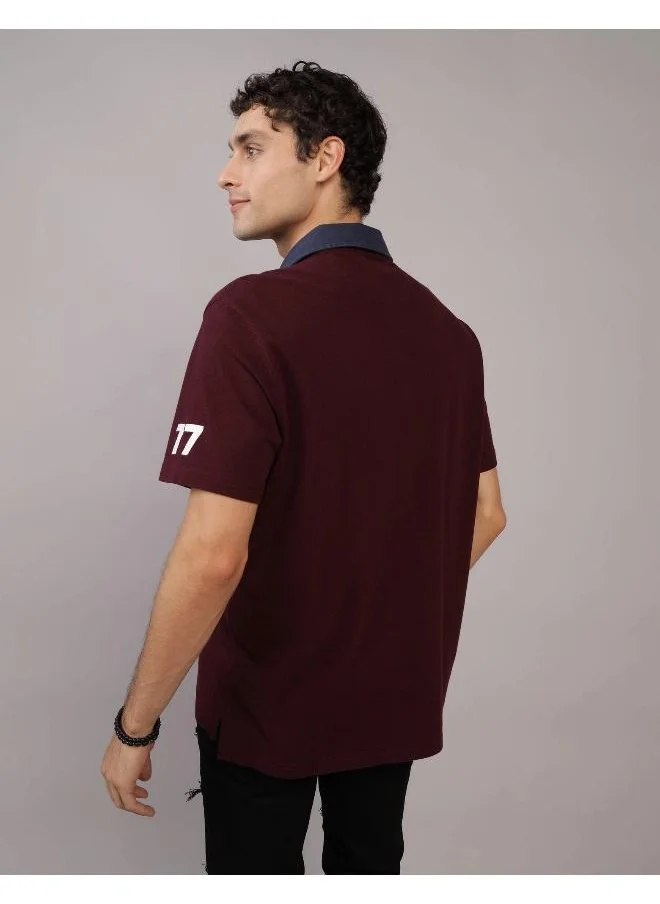 امريكان ايجل AE Flex Pique Rugby Polo Shirt