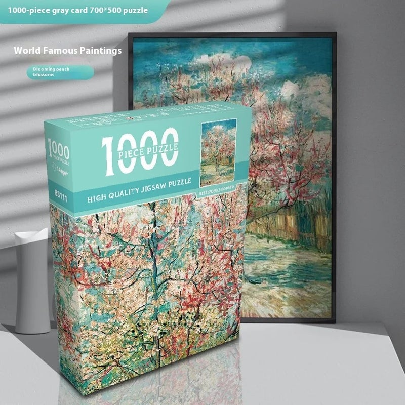Bluejw World Famous Painting Paper Puzzle for Adults Kids 1000 Pieces Adult Decompression Puzzle Cartoon Toy for Cross-Border - Image 5