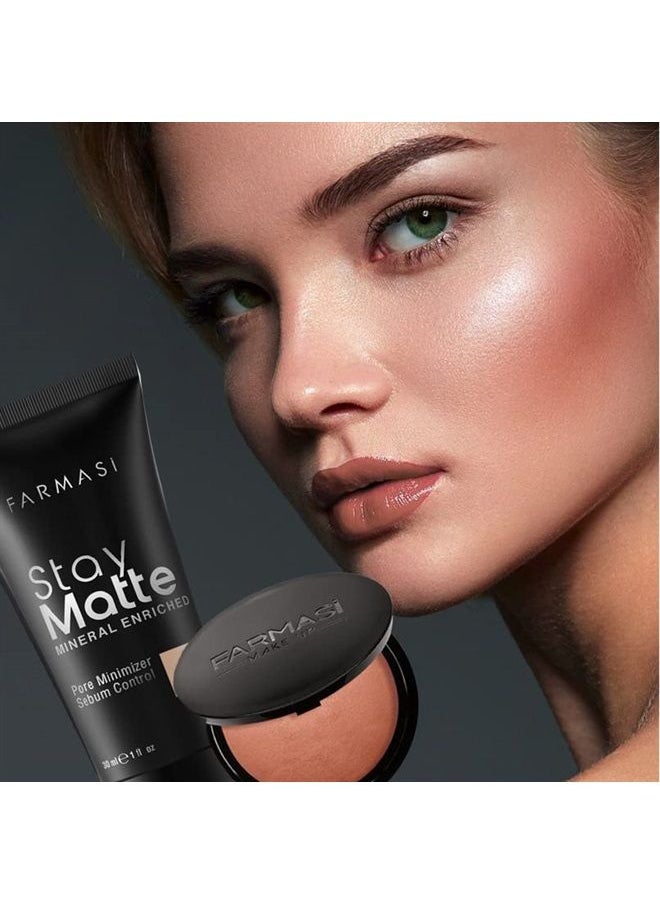 FARMASI - Stay Matte Foundation, Matte Finish Foundation for a Naturally Flawless Look, Poreless, Oil Free & Full Coverage Face Makeup, 1 fl. oz / 30 ml (Light Ivory) - Image 1