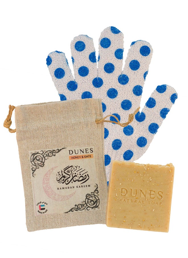 Get a special gift of a soft bath loofah when you buy Dunes Honey & Oats Soap wrapped in a cloth bag designed exclusively for the holy month of Ramadan - pzsku/Z3FBF1C4CF307E0E5A76FZ/45/_/1740542393/a8e9b211-4957-4b02-b397-b13274eec4bb