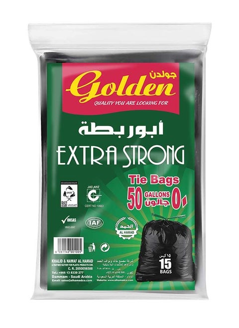 كيس قمامة مع ربطة عنق 50 جالون