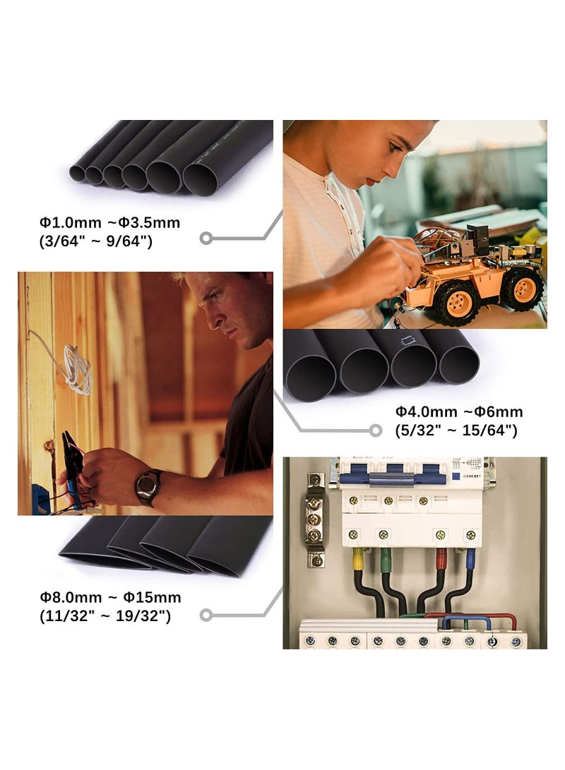Y&D Polyolefin Heat Shrink Tubing Kit (Black)  - Image 2