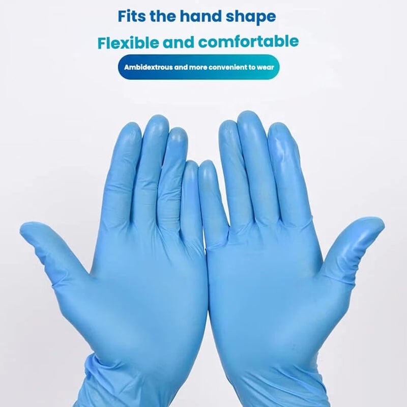 قفازات المطبخ السوداء القابلة للتصرف مرنة عالية من النتريل المركب قفازات غسيل الصحون 1 صندوق - Image 4