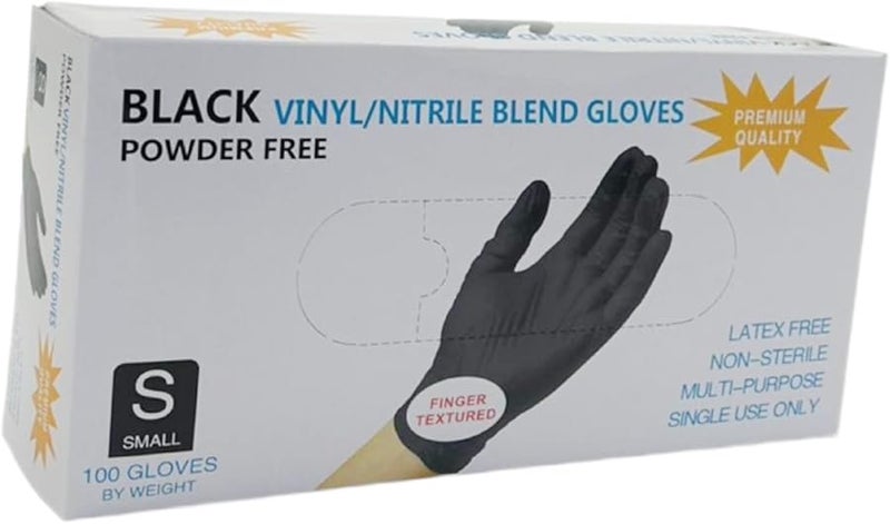 قفازات المطبخ السوداء القابلة للتصرف مرنة عالية من النتريل المركب قفازات غسيل الصحون 1 صندوق - Image 2