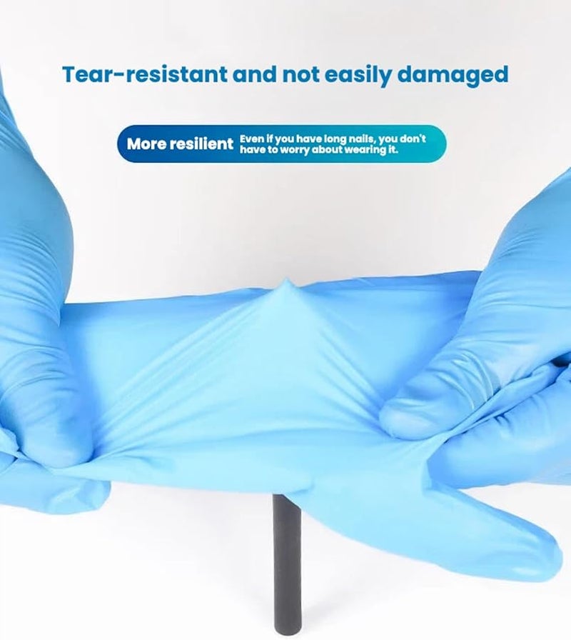 قفازات المطبخ السوداء القابلة للتصرف مرنة عالية من النتريل المركب قفازات غسيل الصحون 1 صندوق - Image 5