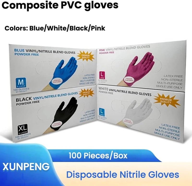 قفازات المطبخ السوداء القابلة للتصرف مرنة عالية من النتريل المركب قفازات غسيل الصحون 1 صندوق - Image 3