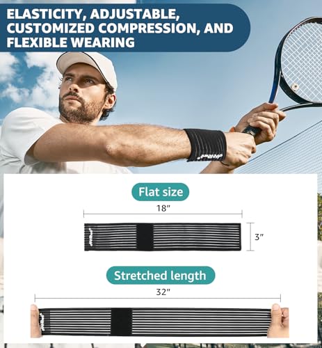 HiRui 2-Pack High-Elastic Wrist Support Straps Wrist Compression Bandage - Wrist Wraps Wristbands for Carpal Tunnel Arthritis Tendonitis Weightlifting Tennis Basketball - Breathable Soft (Black) - Image 5