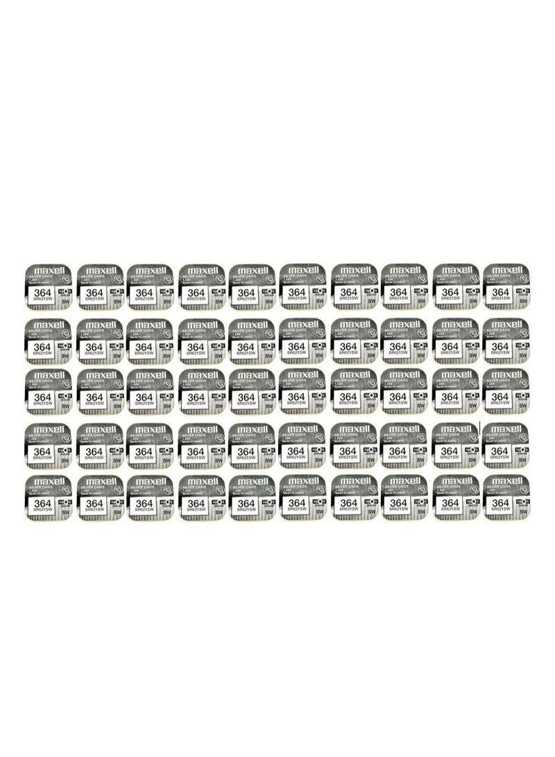 ماكسل بطارية ماكسيل 364/SR621SW 1.55 فولت - 50 قطعة - Image 1