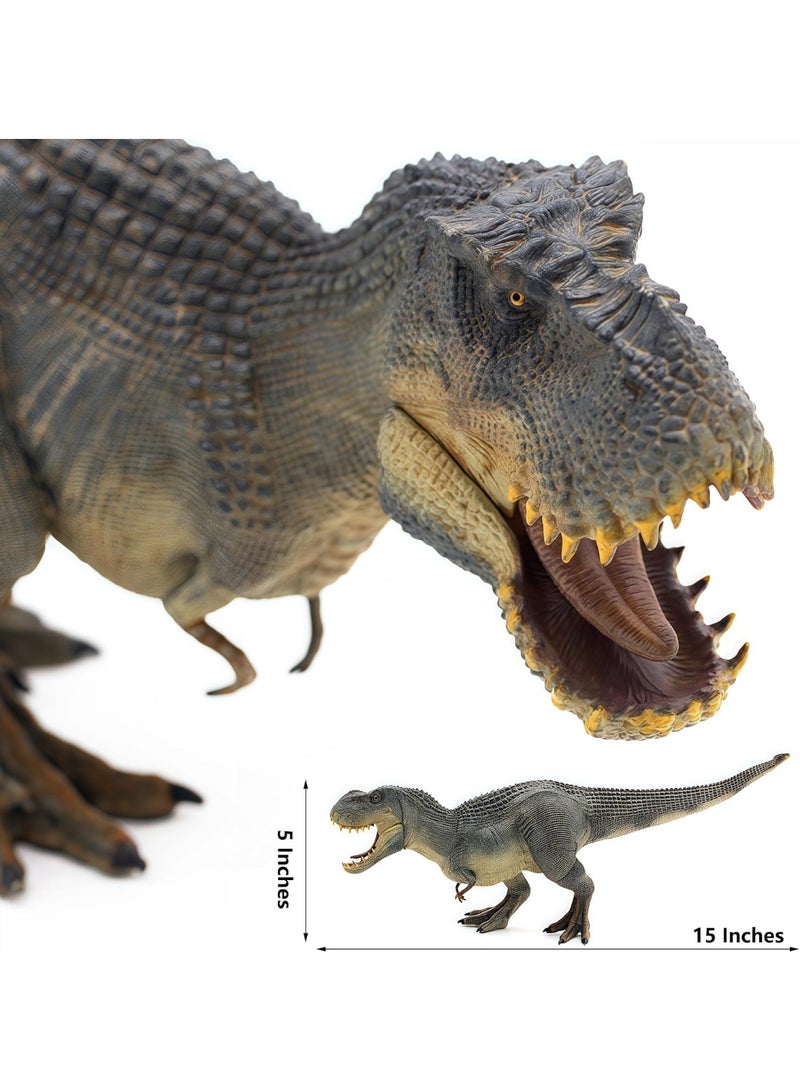 هالامودو كينغ كونغ تيرانوصور ركس لعبة الحيوان مع فكّ متحرك، تمثال الديناصور الحقيقي الصلد، لعبة الديناصور الجوراسي للأطفال، لعبة التعليم المعرفية للأطفال، ألعاب حمام وبركة ماء لعب، هدايا حفلة عيد ميلاد الفتيات الفتيان، هدية مثالية وديكور غرفة للأولاد والبنات، 36.5*8*13.5 سم - Image 5