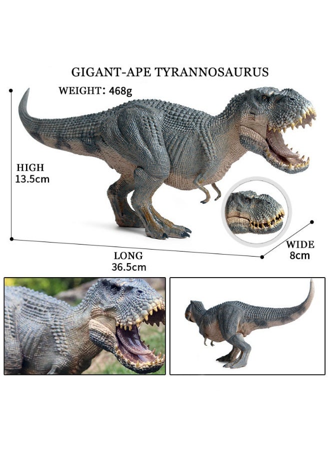هالامودو كينغ كونغ تيرانوصور ركس لعبة الحيوان مع فكّ متحرك، تمثال الديناصور الحقيقي الصلد، لعبة الديناصور الجوراسي للأطفال، لعبة التعليم المعرفية للأطفال، ألعاب حمام وبركة ماء لعب، هدايا حفلة عيد ميلاد الفتيات الفتيان، هدية مثالية وديكور غرفة للأولاد والبنات، 36.5*8*13.5 سم - Image 1
