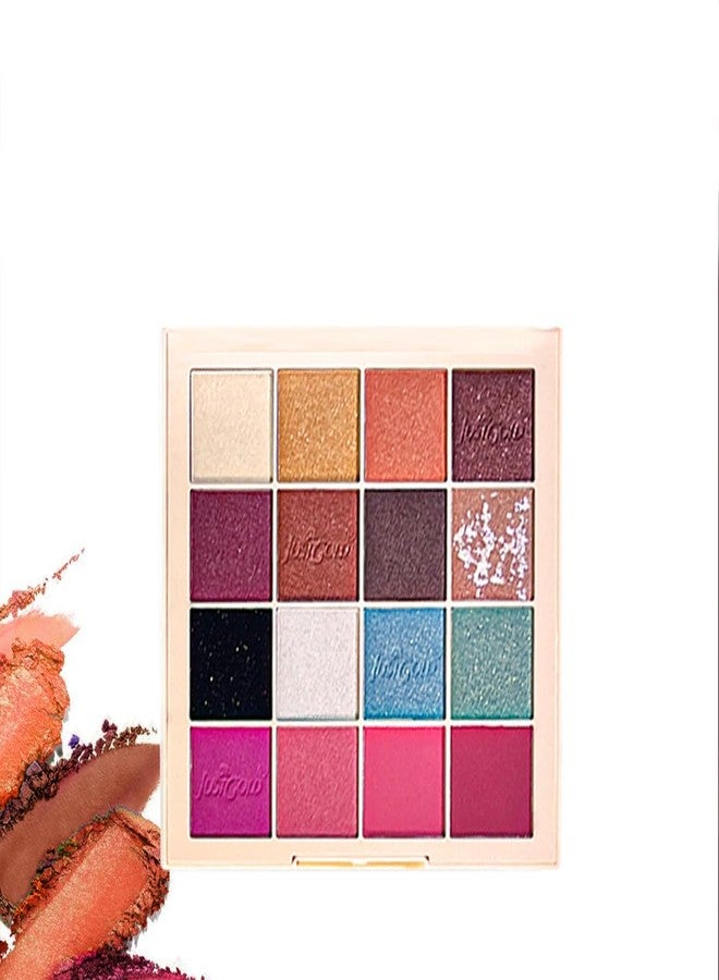JUST GOLD Justgold Master Professional Collection 16 Color Eyeshadow Palette Highly Pigmented Blendable Long Lasting Matte and Shimmer Shade For Party for Women Girls (#558-01) - Image 1