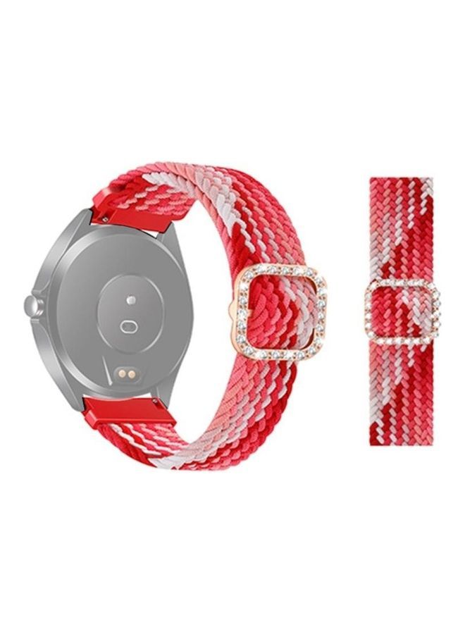 NIBEMINENT For Garmin Universal Adjustable Braided Elastic Diamond Buckle Replacement Strap Watchband Multicolour - Image 1