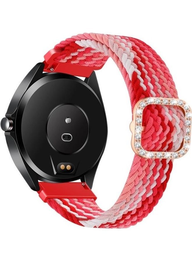 NIBEMINENT For Garmin Universal Adjustable Braided Elastic Diamond Buckle Replacement Strap Watchband Multicolour - Image 3