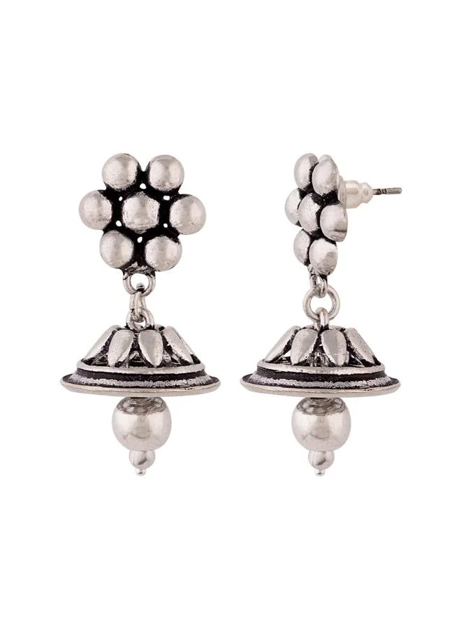 VOYLLA Work Essentials Floral Jhumka Earrings