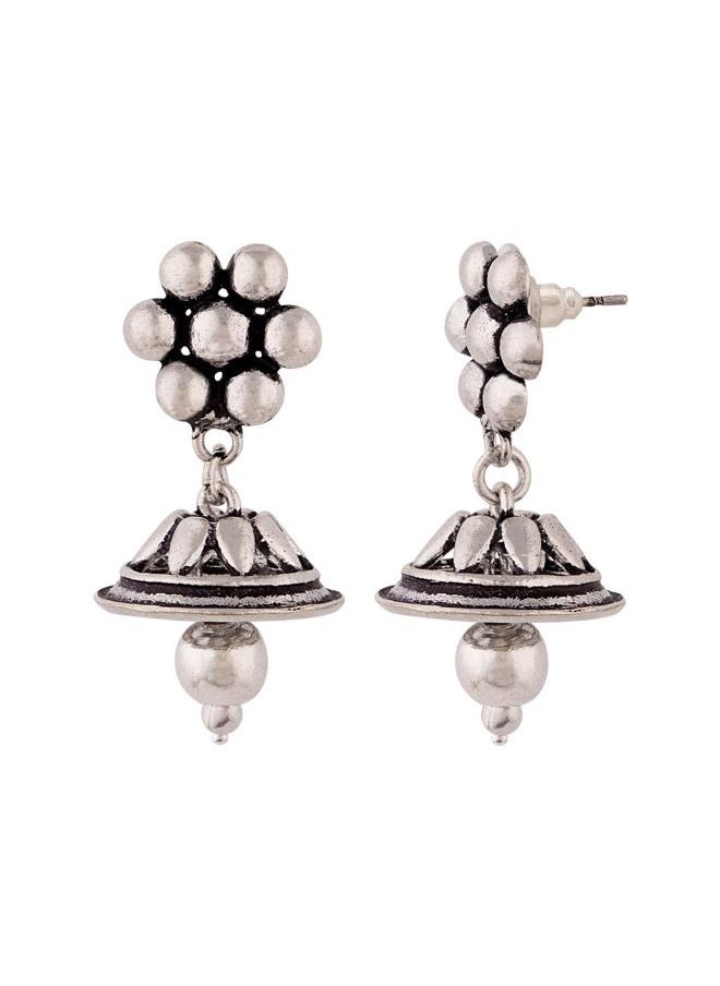 VOYLLA Work Essentials Floral Jhumka Earrings  - Image 3