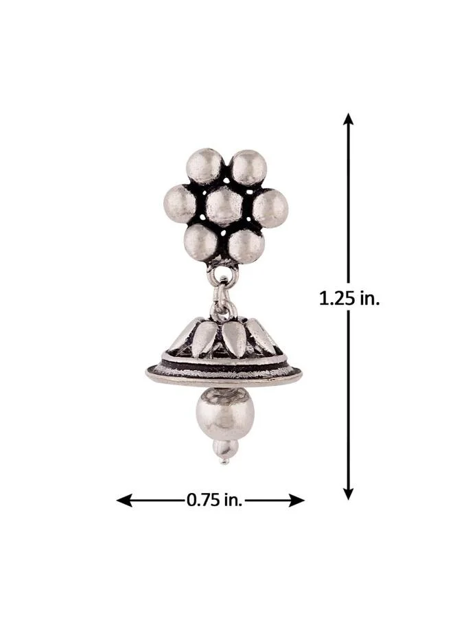 VOYLLA Work Essentials Floral Jhumka Earrings