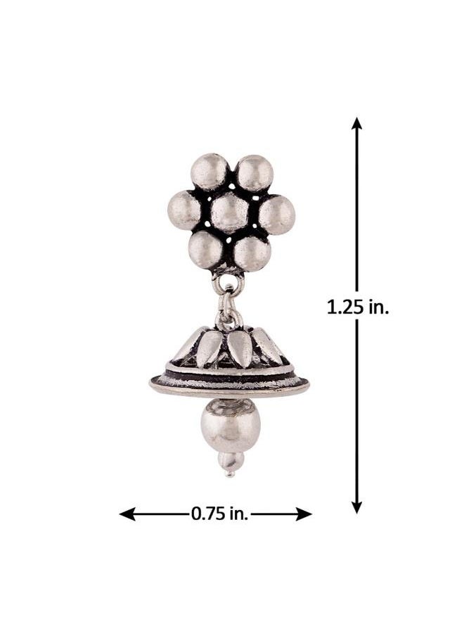 VOYLLA Work Essentials Floral Jhumka Earrings  - Image 4