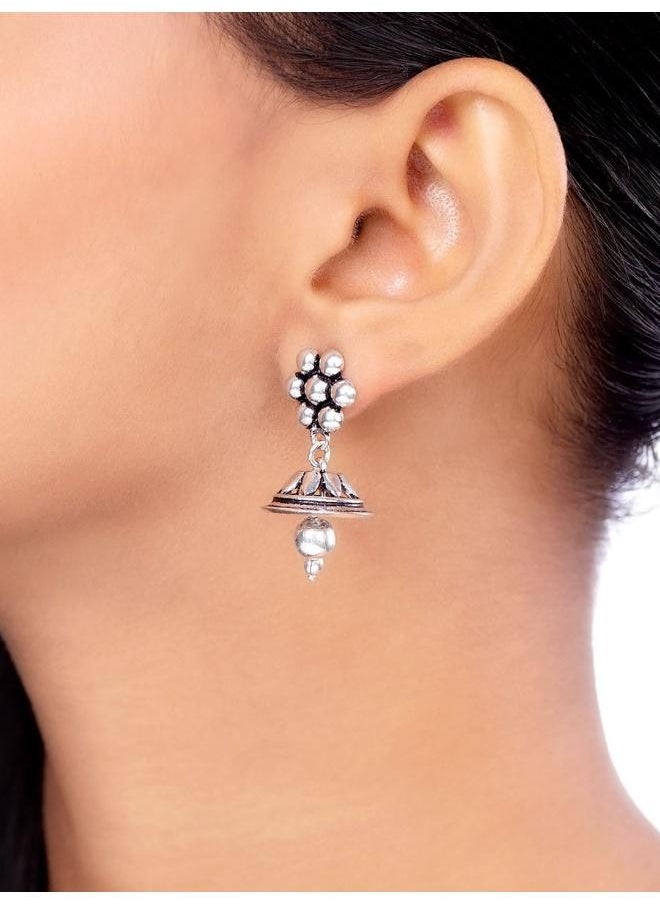 VOYLLA Work Essentials Floral Jhumka Earrings  - Image 5